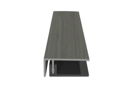 U-Profil zweiteilig für PVC-Fassade, foliert, 22x50x6000 mm grey amanita oak grey amanita oak