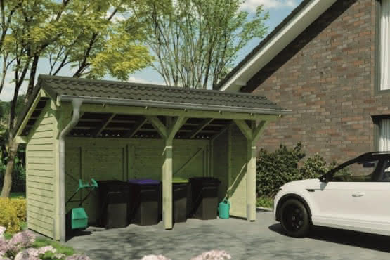 Nordland Unterstand, 500 x 258 cm, Kiefer kesseldruckimprägniert Kiefer KDI