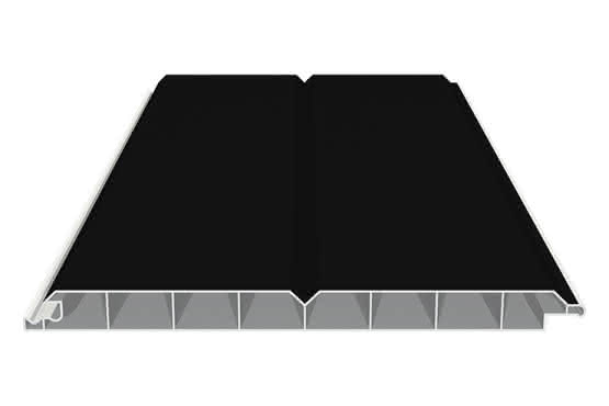 Verkleidungsprofil 17 x 200 mm mit V-Fuge 6000 mm lang mit Dekor-Folie Black Ulti Matt Black Ulti Matt