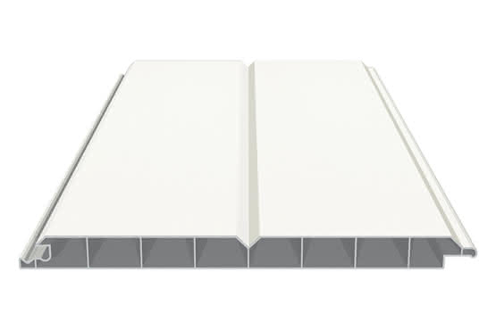 Verkleidungsprofil 17 x 200 mm mit V-Fuge 6000 mm lang mit Dekor-Folie Altweiß Altweiß