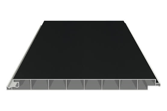 Verkleidungsprofil 17 x 200 mm ohne V-Fuge 6000 mm lang mit Dekor-Folie Anthrazitgrau Glatt Anthrazitgrau Glatt