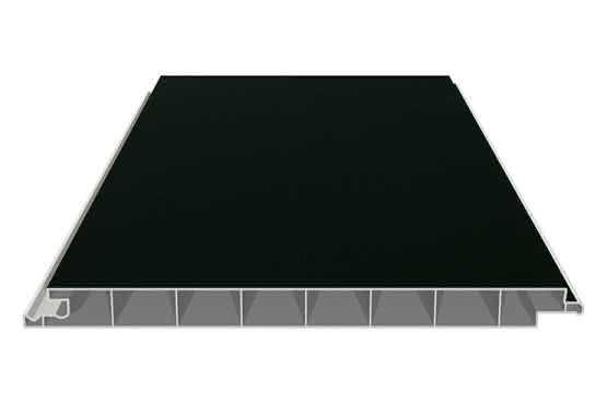 Verkleidungsprofil 17 x 200 mm ohne V-Fuge 6000 mm lang mit Dekor-Folie Dunkelgrün Dunkelgrün