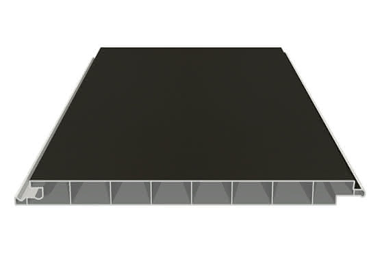 Verkleidungsprofil 17 x 200 mm ohne V-Fuge 6000 mm lang mit Dekor-Folie Quarzgrau Quarzgrau