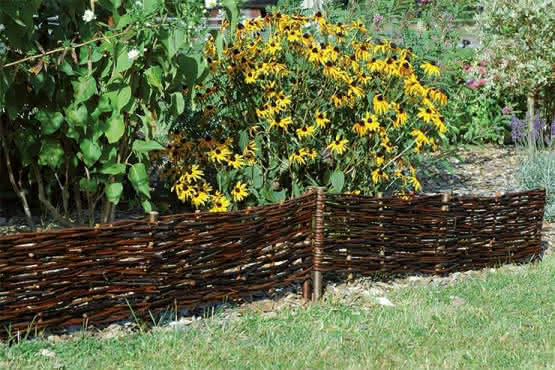 Weiden-Beetgrenze niedrig niedrig (B 120 x H 20 cm)