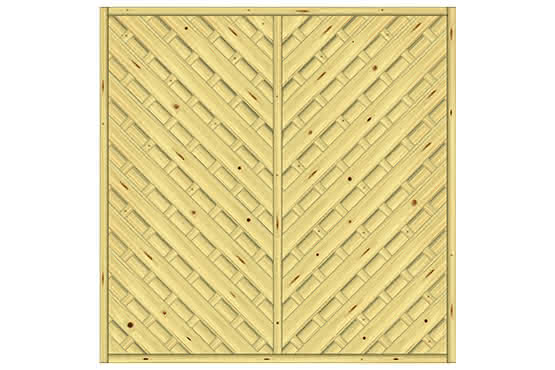 Diagonal Dichtzaun Saragossa 180x180 cm geschlossen KDI Struktur 180 x 180 cm geschlossen | KDI Struktur