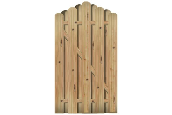 Sichtblende Huelva 100x180/161 cm Tür Lärche naturbelassen ca. 100 x 180/161 cm Tür | Lärche naturbelassen