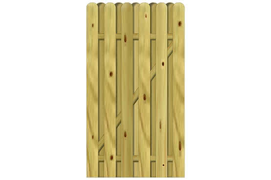 Bohlenzaun Vitoria 100x180 cm Tür KDI ca. 100 x 180 cm Tür | KDI