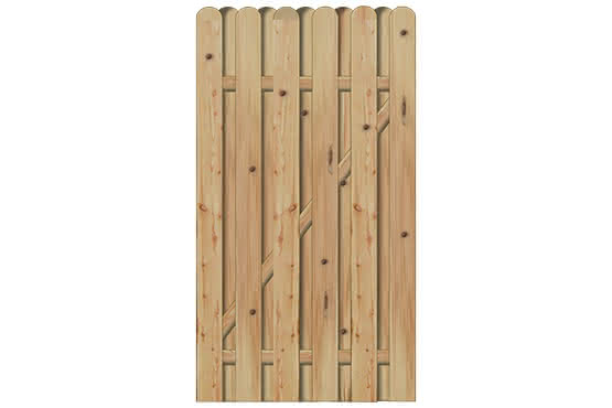 Bohlenzaun Vitoria 100x180 cm Tür Lärche naturbelassen ca. 100 x 180 cm Tür | Lärche naturbelassen