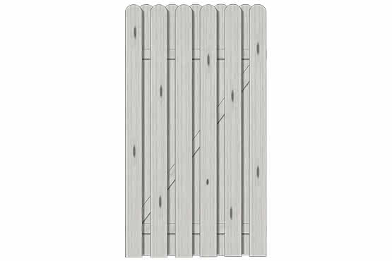 Bohlenzaun Vitoria 100x180 cm Tür Fichte Grau ca. 100 x 180 cm Tür | Fichte Grau