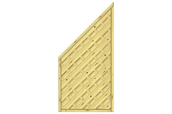 Diagonal Dichtzaun Saragossa 90x180/90 cm Abschluss geschlossen KDI Struktur 90 x 180/90 cm Abschluss geschlossen | KDI Struktur