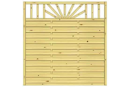 Lamellenzaun Medina 180x180 cm gerade KDI ca. 180 x 180 cm