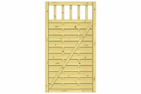 Lamellenzaun Medina 100x180 cm Tür KDI ca. 100 x 180 cm Tür