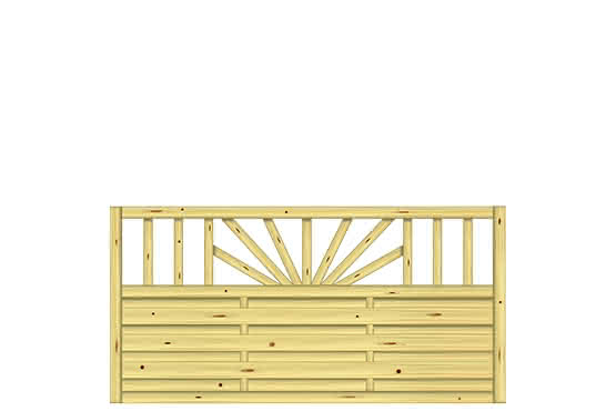 Lamellenzaun Medina 180x90 cm Vorgartenzaun KDI ca. 180 x 90 cm