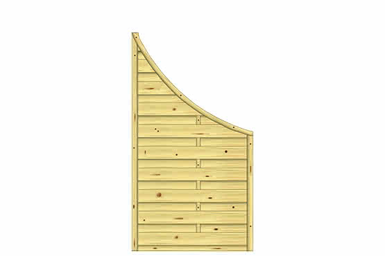 Bogendichtzaun Monegro 90x161/90 cm Abschluss KDI Struktur 90 x 161/90 cm Abschluss | KDI Struktur