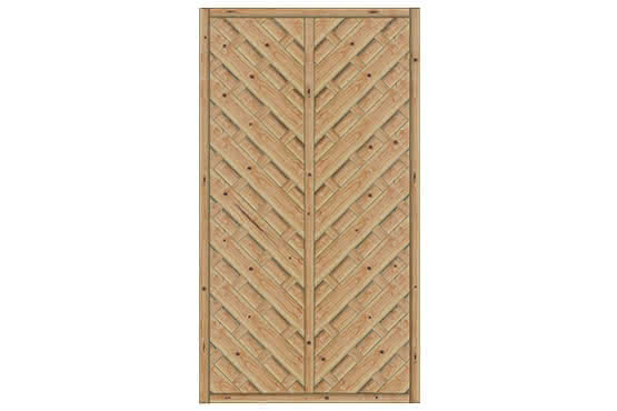 Diagonal Dichtzaun Saragossa 100x180 cm geschlossen Lärche naturbelassen 100 x 180 cm geschlossen | Lärche naturbelassen