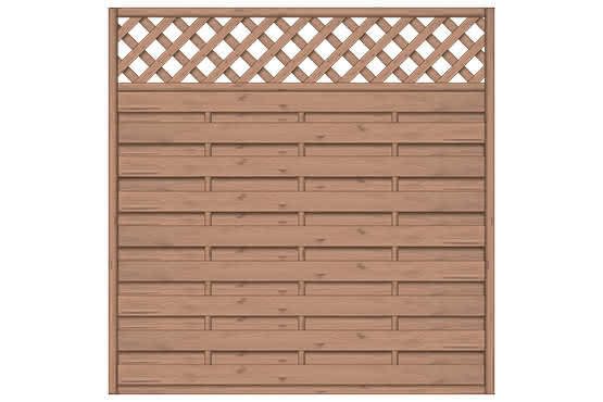 Dichtzaun Madras 180x180 cm mit Rankgitter Fichte hellbraun ca. 180 x 180 cm mit Rankgitter | Fichte Hellbraun