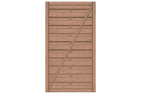 Dichtzaun Madras 100x180 cm Tür Fichte hellbraun ca. 100 x 180 cm Tür | Fichte Hellbraun