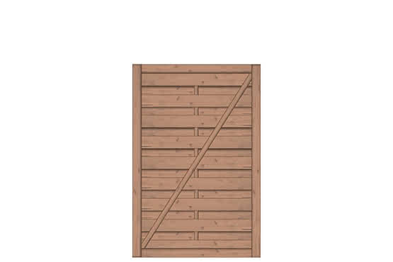 Dichtzaun Madras 100x150 cm Tür Fichte hellbraun ca. 100 x 150 cm Tür | Fichte Hellbraun