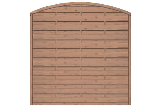 Bogendichtzaun Monegro 180x180/161 cm geschlossen Fichte hellbraun 180 x 180/161 cm geschlossen | Fichte hellbraun