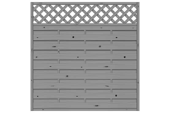 Dichtzaun Madras 180x180 cm mit Rankgitter Fichte Basaltgrau ca. 180 x 180 cm mit Rankgitter | Fichte Basaltgrau