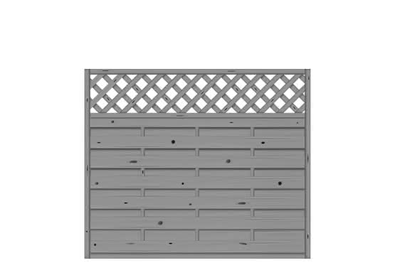 Dichtzaun Madras 180x150 cm mit Rankgitter Fichte Basaltgrau ca. 180 x 150 cm mit Rankgitter | Fichte Basaltgrau