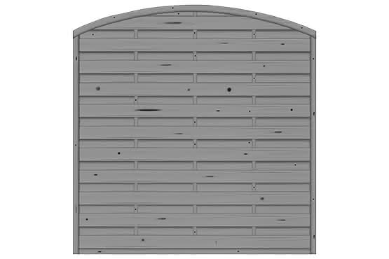 Bogendichtzaun Monegro 180x180/161 cm geschlossen Fichte Basaltgrau 180 x 180/161 cm geschlossen | Fichte Basaltgrau