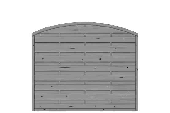 Bogendichtzaun Monegro 180x150/131 cm geschlossen Fichte Basaltgrau 180 x 150/131 cm geschlossen | Fichte Basaltgrau