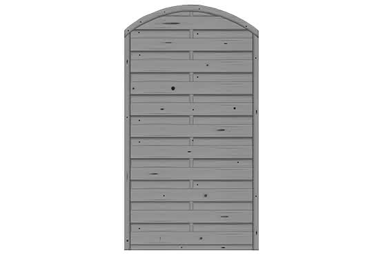 Bogendichtzaun Monegro 100x180/161 cm geschlossen Fichte Basaltgrau 100 x 180/161 cm geschlossen | Fichte Basaltgrau