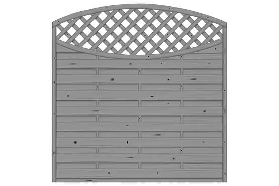 Bogendichtzaun Monegro 180x180/161 cm mit Rankgitter Fichte Basaltgrau 180 x 180/161 cm mit Rankgitter | Fichte Basaltgrau