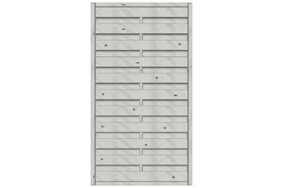 Dichtzaun Madras 100x180 cm geschlossen Fichte Struktur Grau ca. 100 x 180 cm geschlossen | Fichte Grau