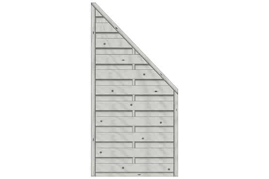 Dichtzaun Madras 90x180/90 cm Abschluss Fichte Struktur Grau ca. 90 x 180/90 cm Abschluss | Fichte Grau