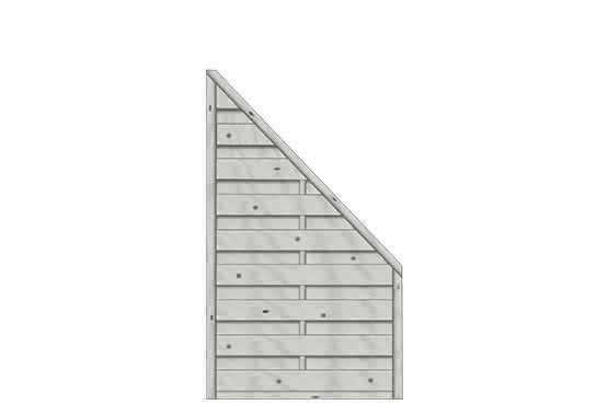 Dichtzaun Madras 90x150/60 cm Abschluss Fichte Struktur Grau ca. 90 x 150/60 cm Abschluss | Fichte Grau