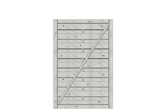 Dichtzaun Madras 100x150 cm Tür Fichte Struktur Grau ca. 100 x 150 cm Tür | Fichte Grau