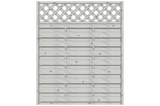 Dichtzaun Madras 150x180 cm mit Rankgitter Fichte Struktur Grau ca. 150 x 180 cm mit Rankgitter | Fichte Grau