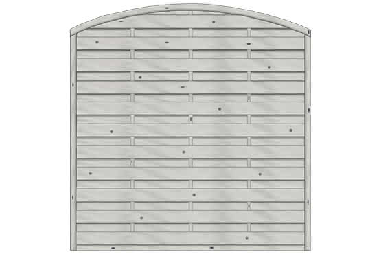Bogendichtzaun Monegro 180x180/161 cm geschlossen Fichte Struktur Grau 180 x 180/161 cm geschlossen | Fichte Grau
