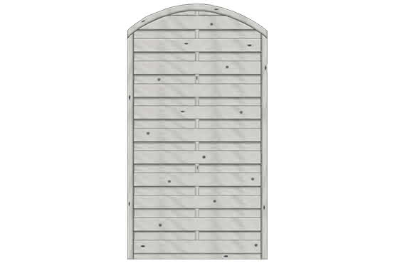 Bogendichtzaun Monegro 100x180/161 cm geschlossen Fichte Struktur Grau 100 x 180/161 cm geschlossen | Fichte Grau