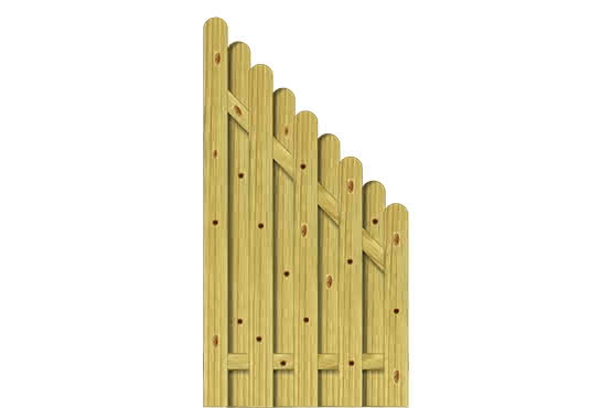 Sichtschutzzaun Cadiz 87x172/90 cm Abschluss KDI 87 x 172/90 cm Abschluss | KDI