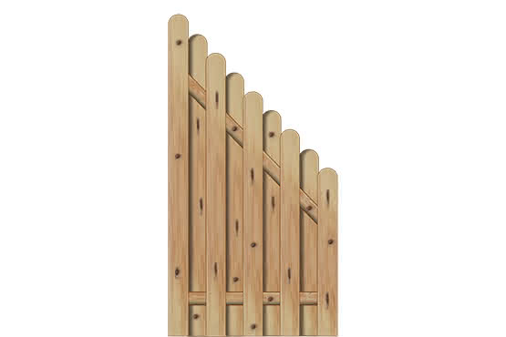 Sichtschutzzaun Cadiz 87x172/90 cm Abschluss Lärche naturbelassen 87 x 172/90 cm Abschluss | Lärche naturbelassen