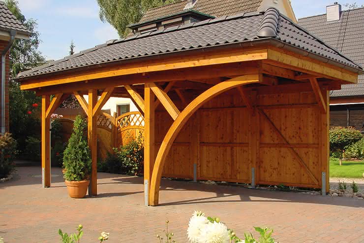 Carport Massivholz 