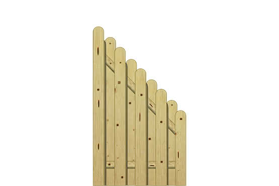 Staketenzaun Castella 90x153/73 cm Abschluss KDI 90 x 153/73 cm Abschluss | KDI