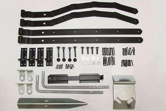 Doppeltorbeschlag gebogen 