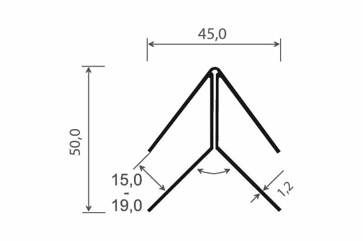 Eck-Profil für 17 mm Verkleidungsprofile in weiß, 37 x 37 x 6000 mm 