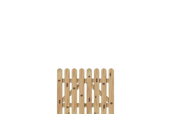 Staketenzaun Friesland 100x80 cm Pforte gerade Lärche naturbelassen 100 x 80 cm Pforte gerade | Lärche naturbelassen
