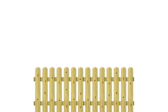 Staketenzaun Friesland 180x80 cm gerade KDI 180 x 80 cm gerade | Nadelholz kessel- druckimprägniert