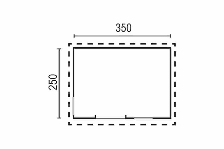 Gartenhaus 350 x 250 cm 