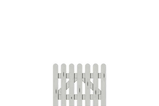 Holsteinzaun 95 Pforte 100x80 cm Fichte Grau Pforte 100x80 cm