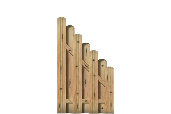 Sichtblende Huelva 90x152/74 cm Abschluss Lärche naturbelassen ca. 90 x 152/74 cm Abschluss | Lärche naturbelassen