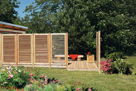 Sichtschutz Limone 180x180 cm Lärche/Douglasie naturbelassen ca. 180 x 180 cm | Lärche/Douglasie