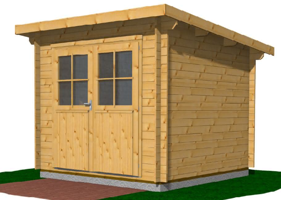 Blockbohlenhaus 248 x 248 cm | 45 mm