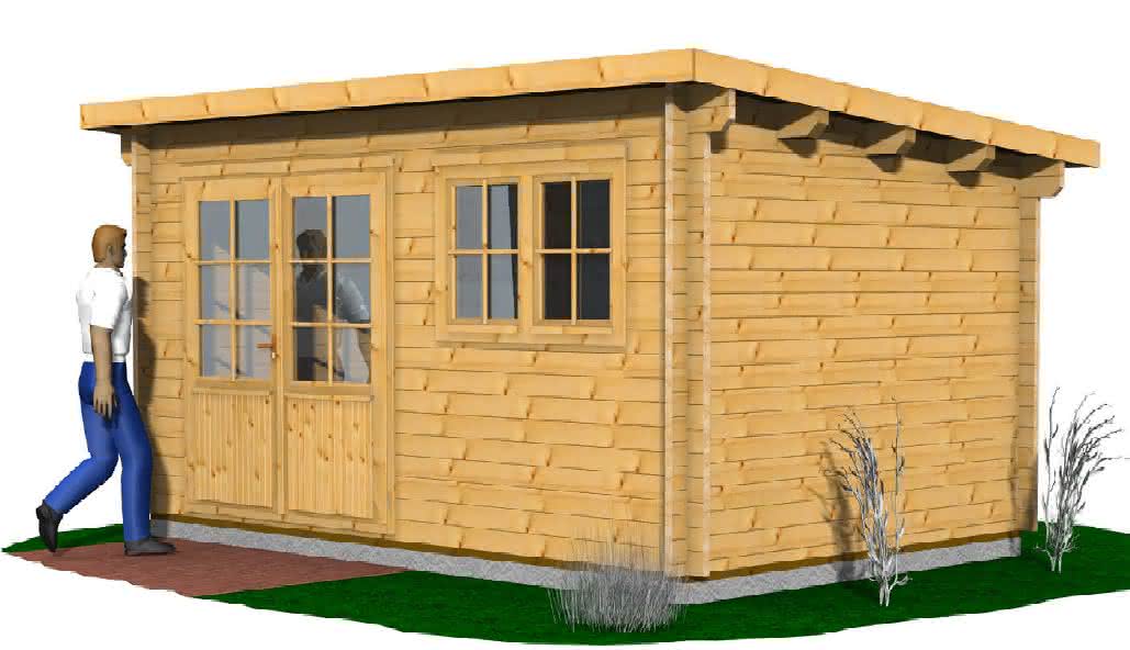 Blockbohlenhaus 425 x 275 cm | 45 mm 